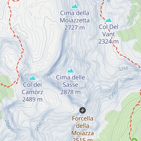 Map of Cima delle Sasse