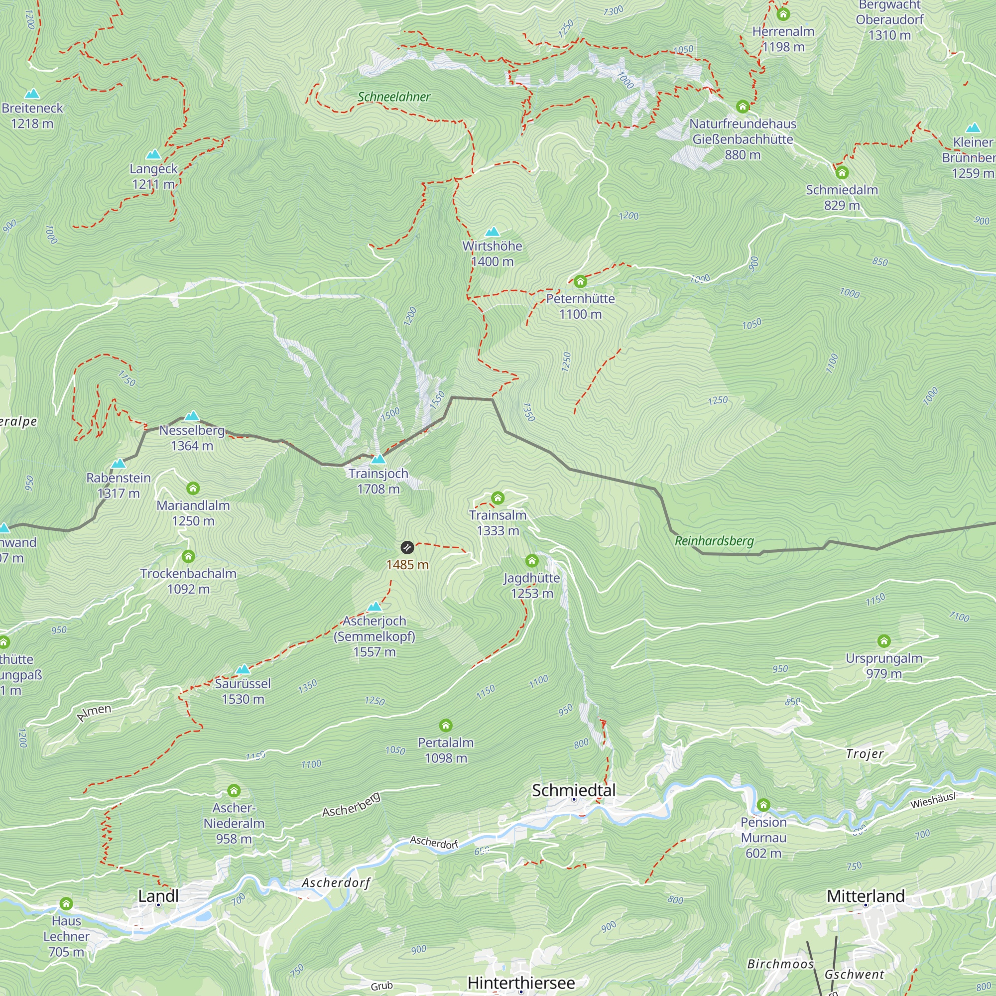 Trainsalm map