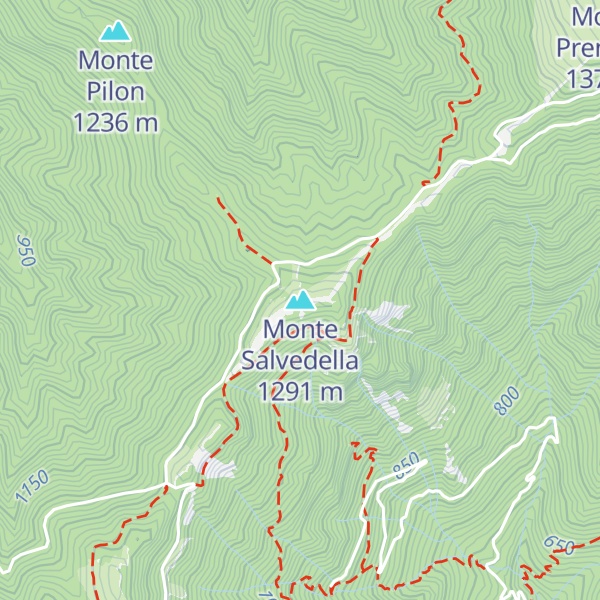 Map of Monte Salvedella