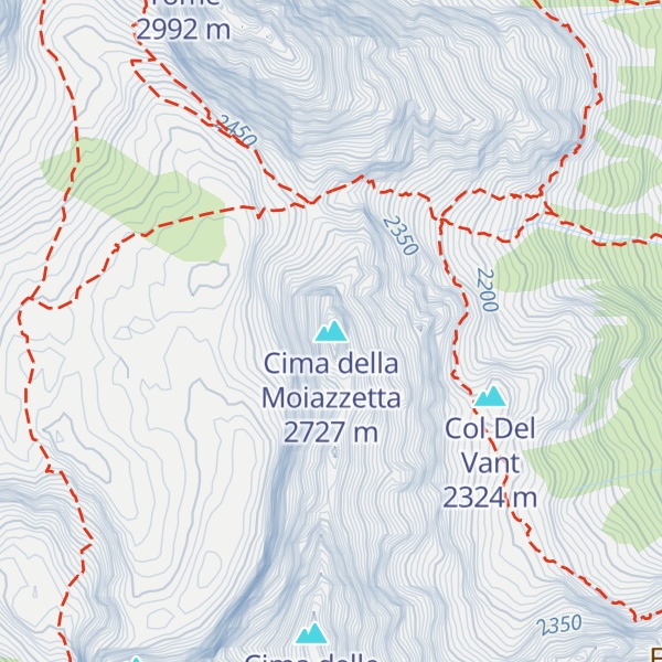 Map of Cima della Moiazzetta
