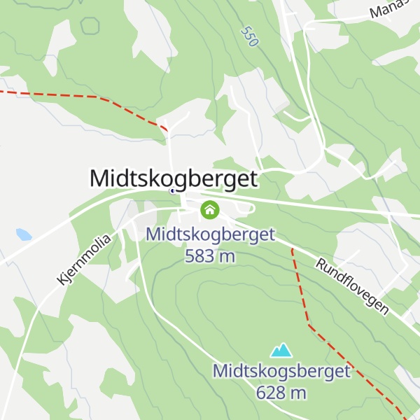 Map of Midtskogberget