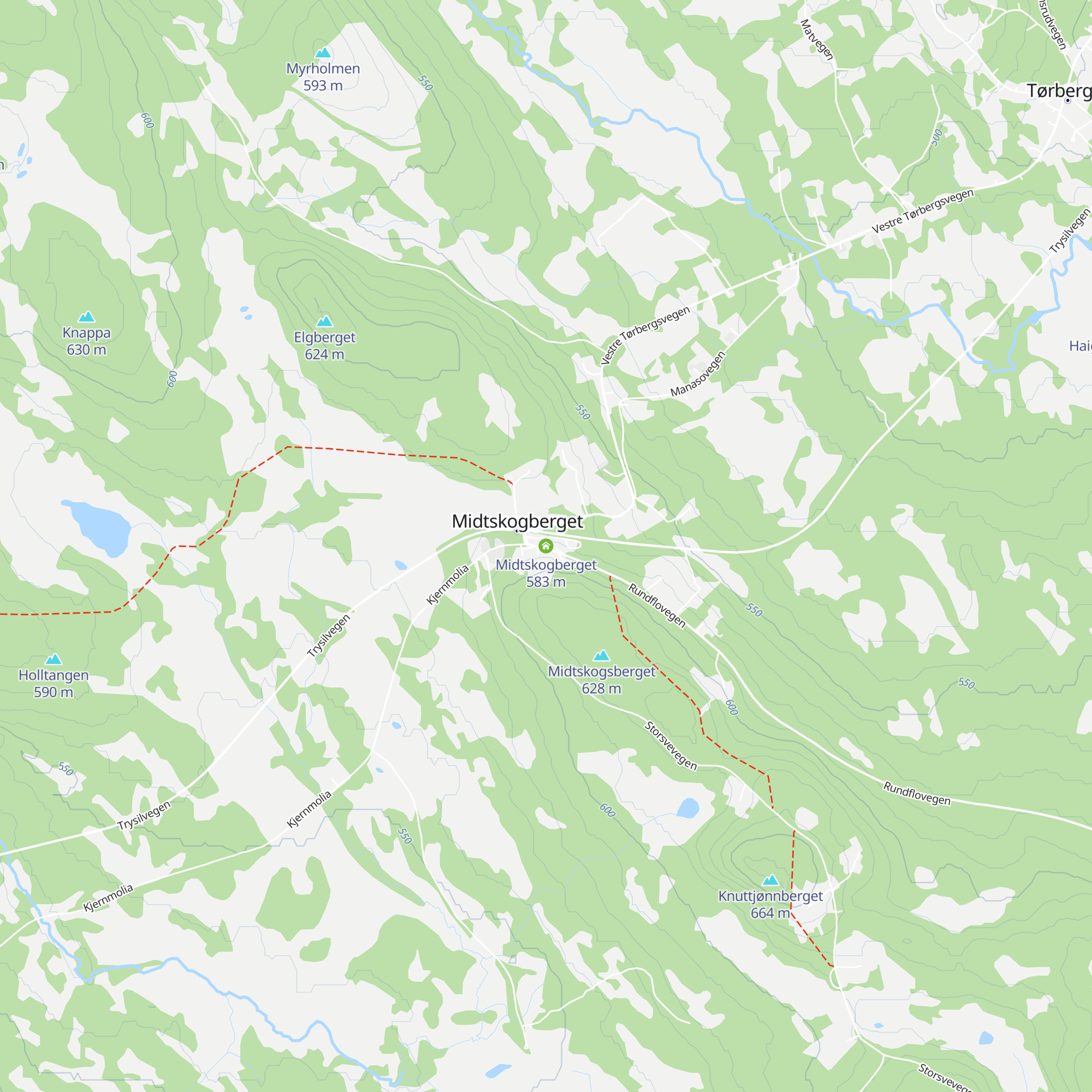 Midtskogberget map