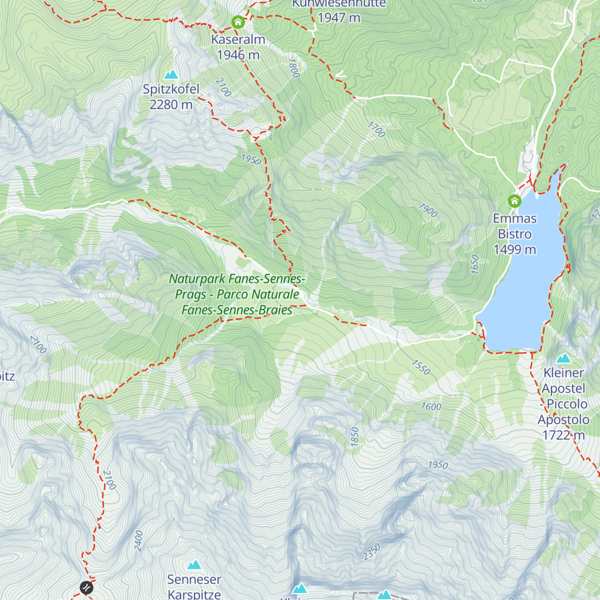 Grünwaldalm - Malga Foresta map