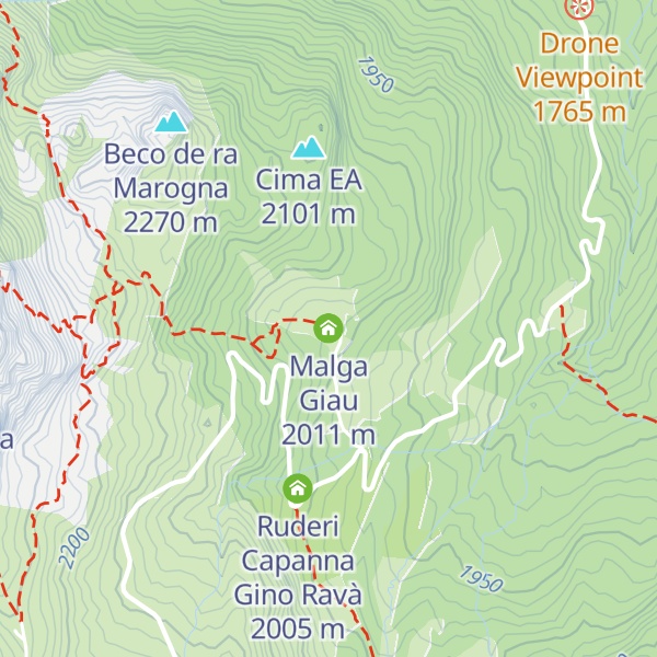 Map of Malga Giau