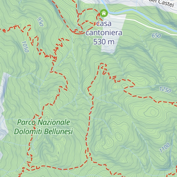 Map of casera de le pale
