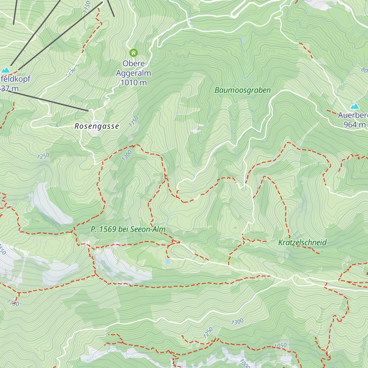 Baumoos Alm map