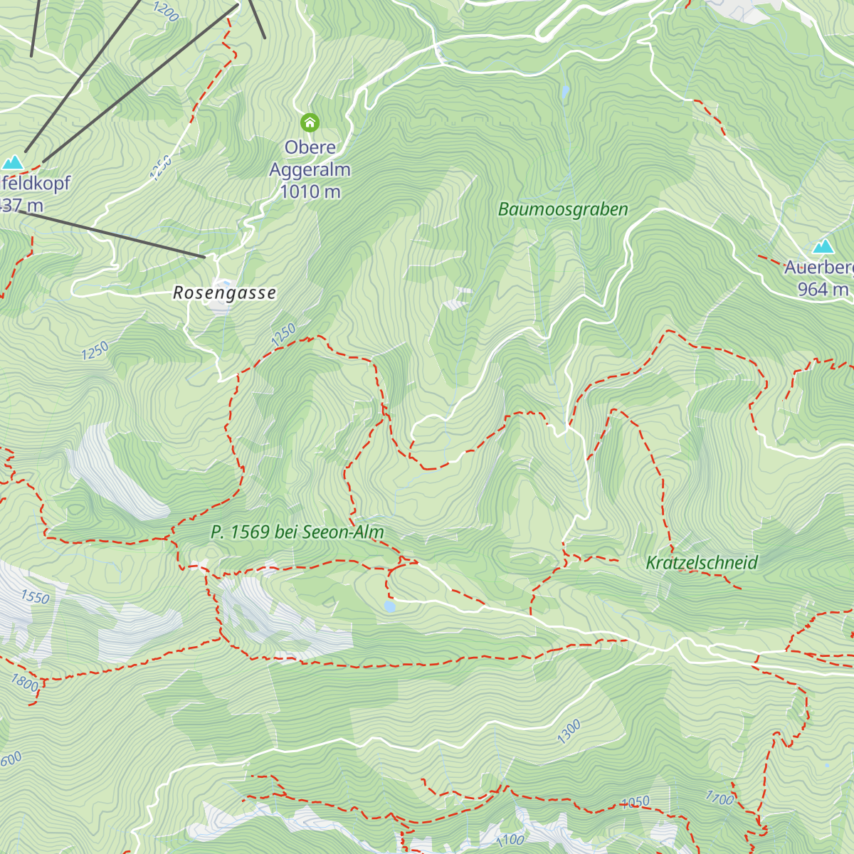 Baumoos Alm map