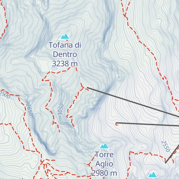 Map of Rifugio Cima Tofana