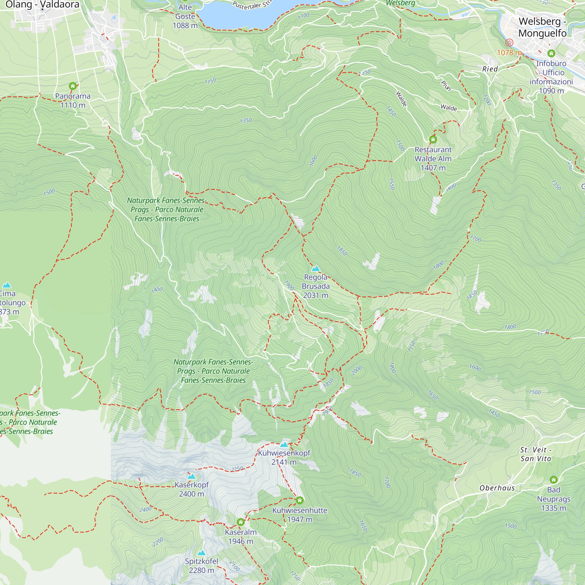 Brunstalm - Malga Brusada map