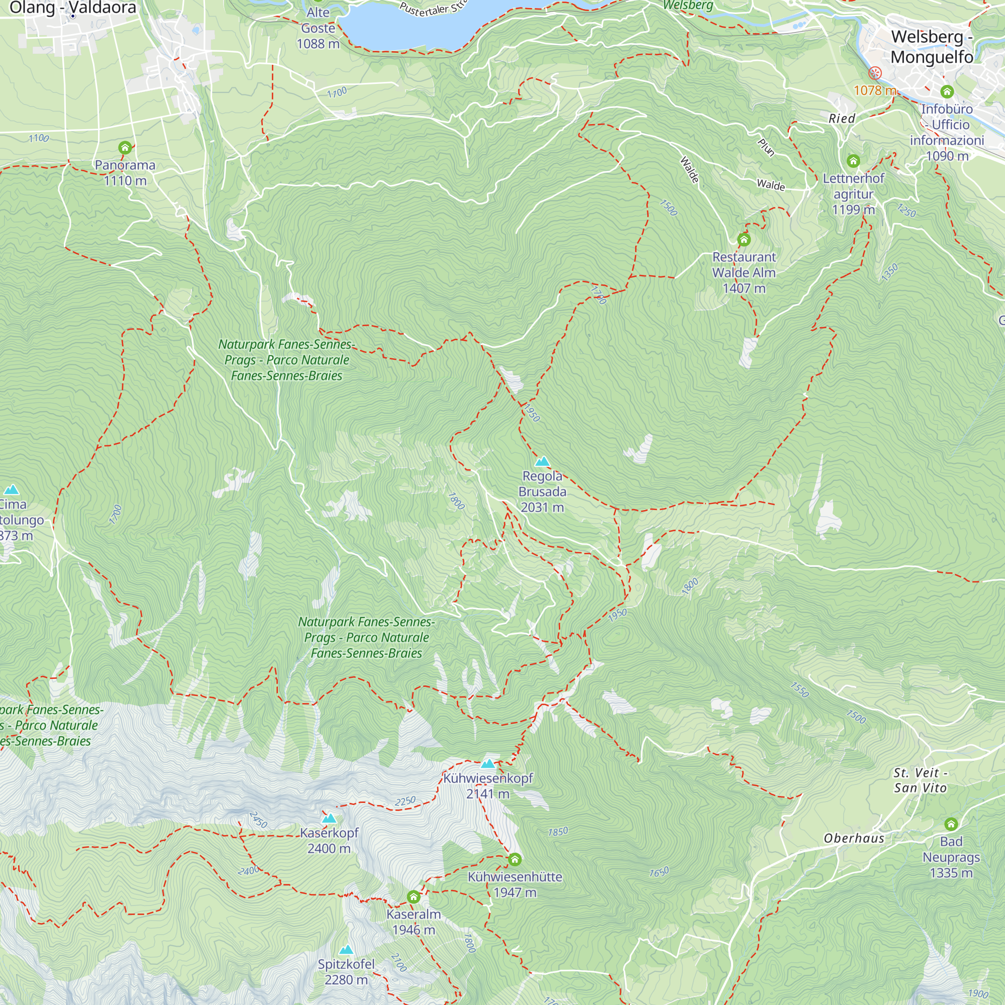 Brunstalm - Malga Brusada map