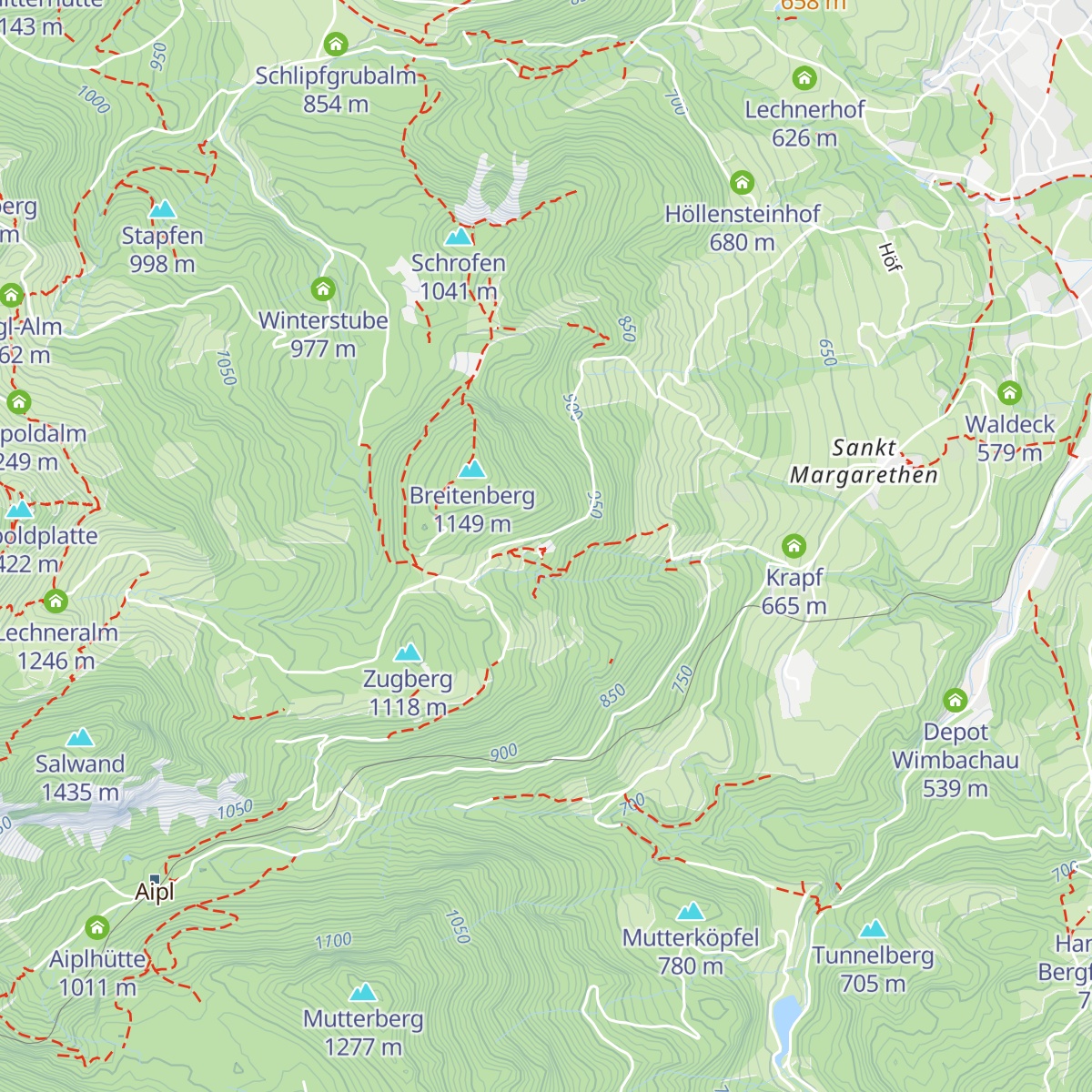 Breitenberghütte map