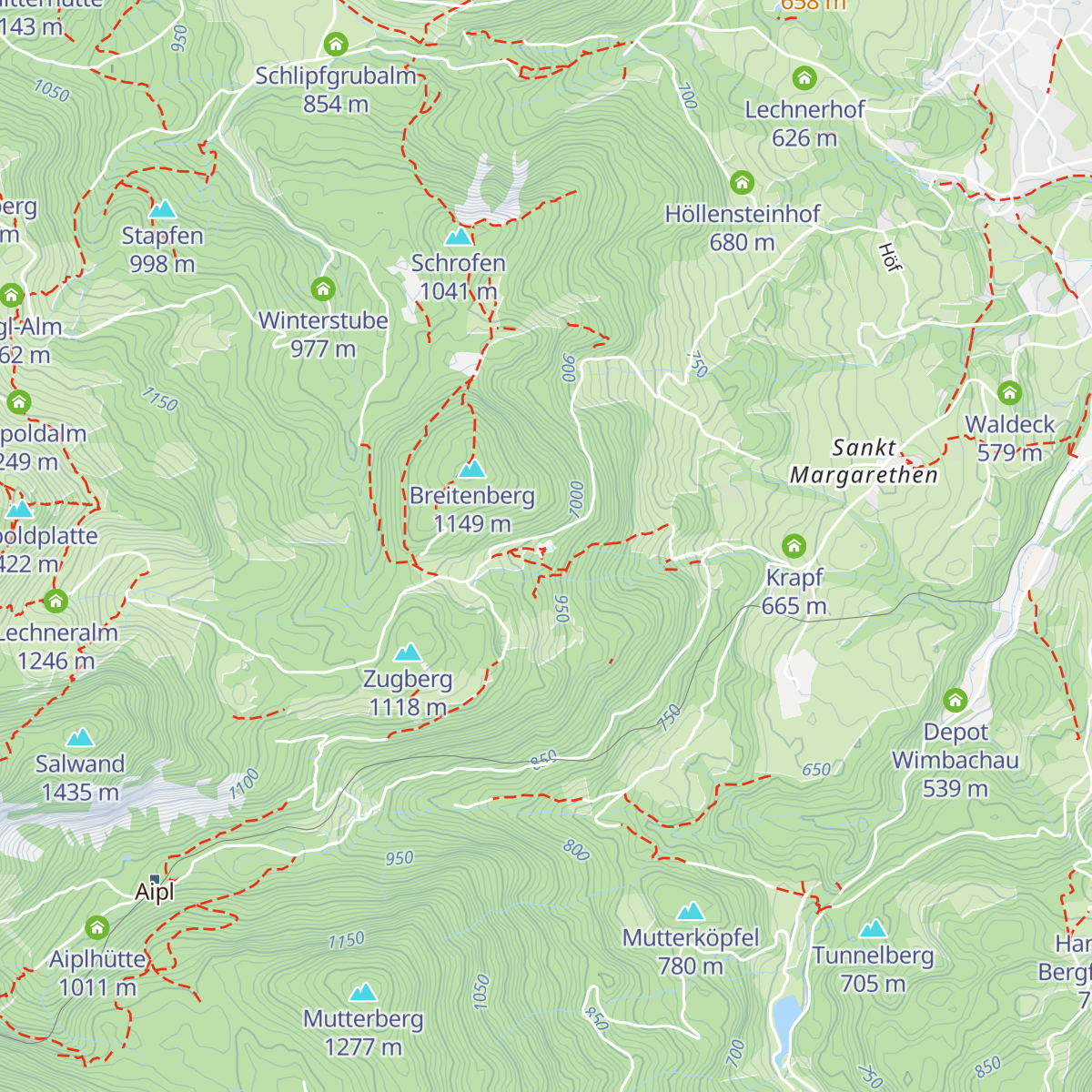 Breitenberghütte map