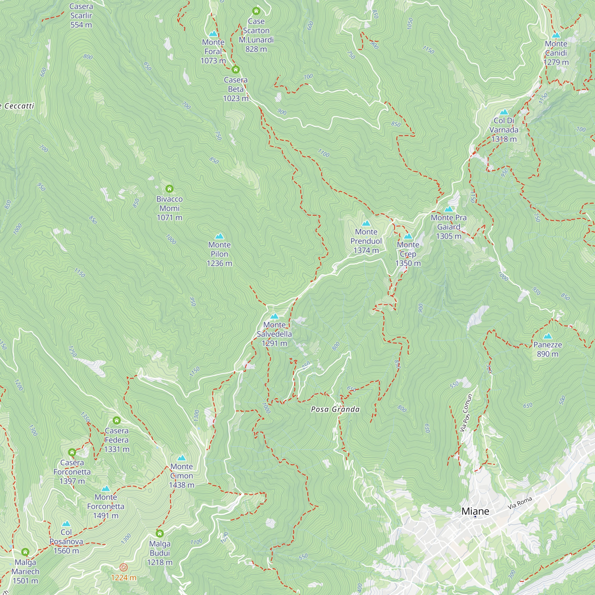 Bivacco Salvedella Nuova map