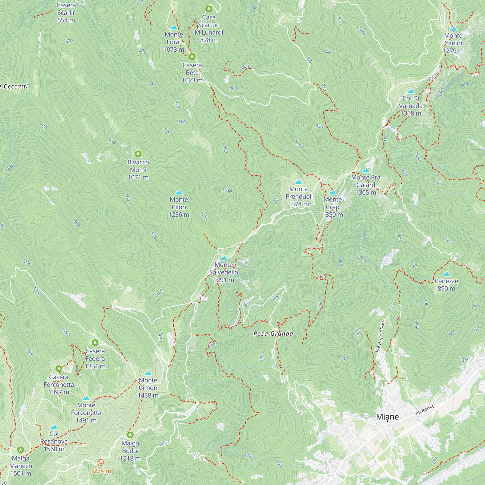 Bivacco Salvedella Nuova map