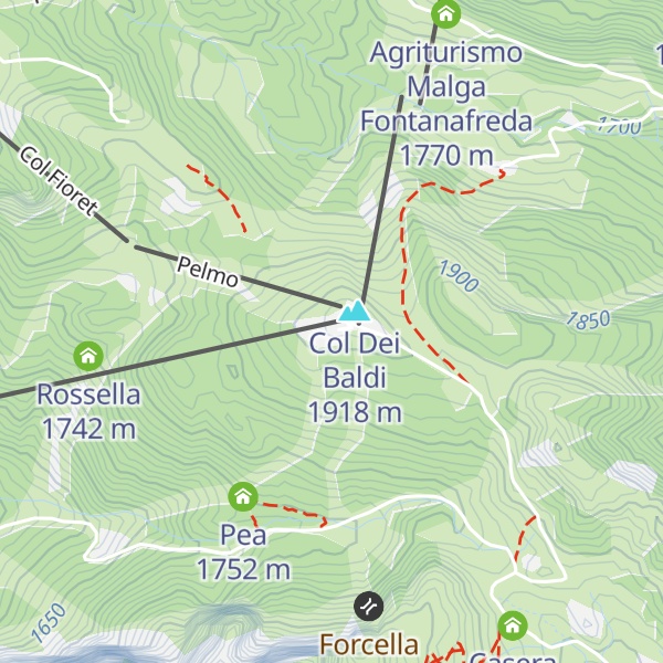 Map of Rifugio Col dei Baldi