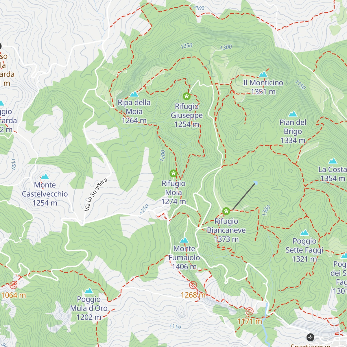 Rifugio Moia map
