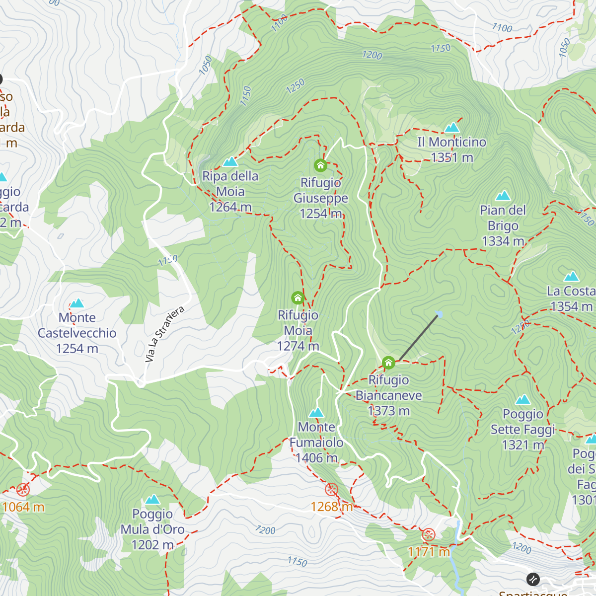 Rifugio Moia map