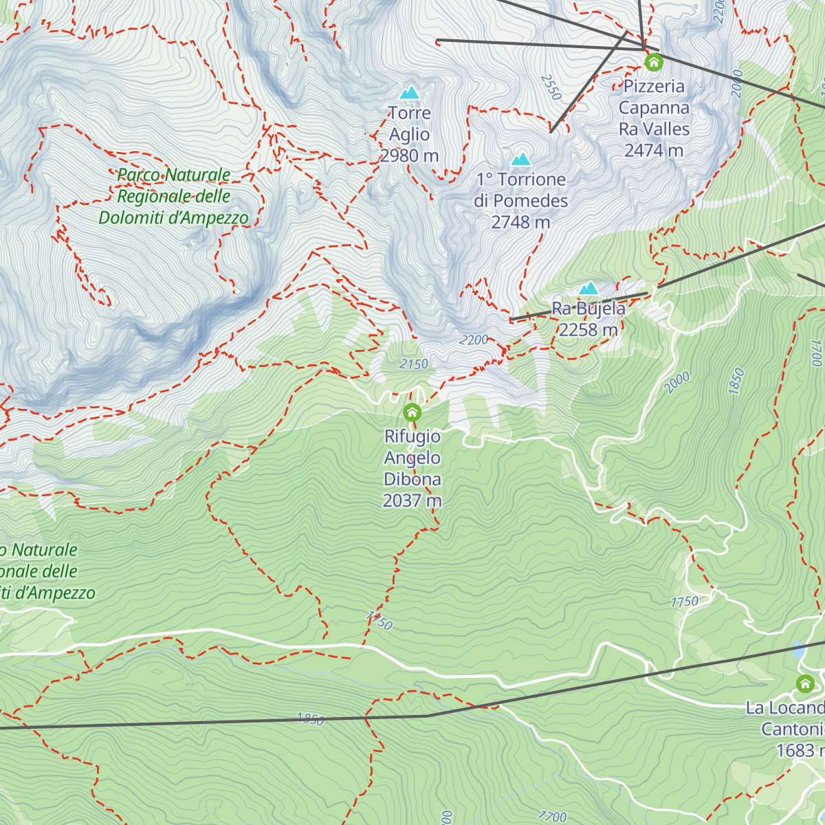 Rifugio Angelo Dibona map