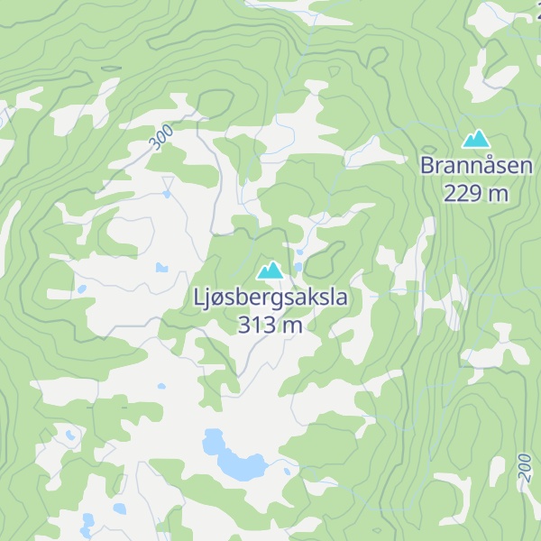 Map of Ljøsbergsaksla