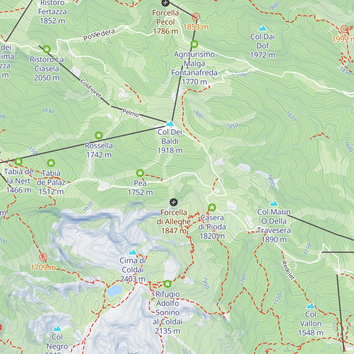 Tabià de Checo Padelin map
