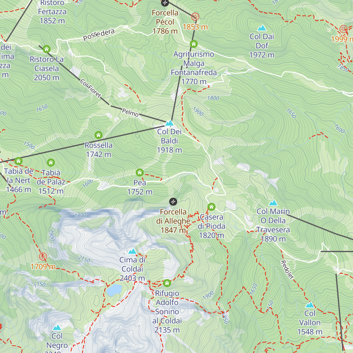 Tabià de Checo Padelin map