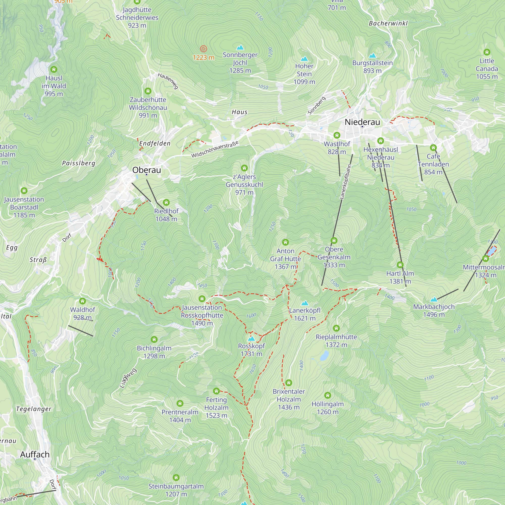 Unterbaumgartenalm map