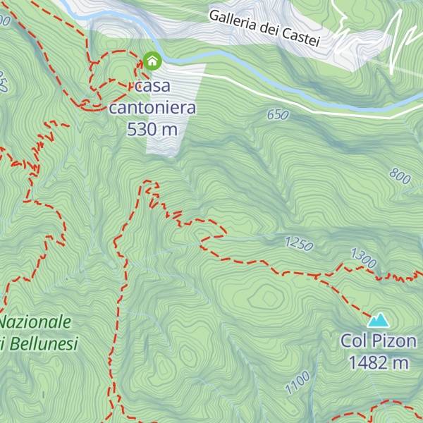 Map of casera vecia