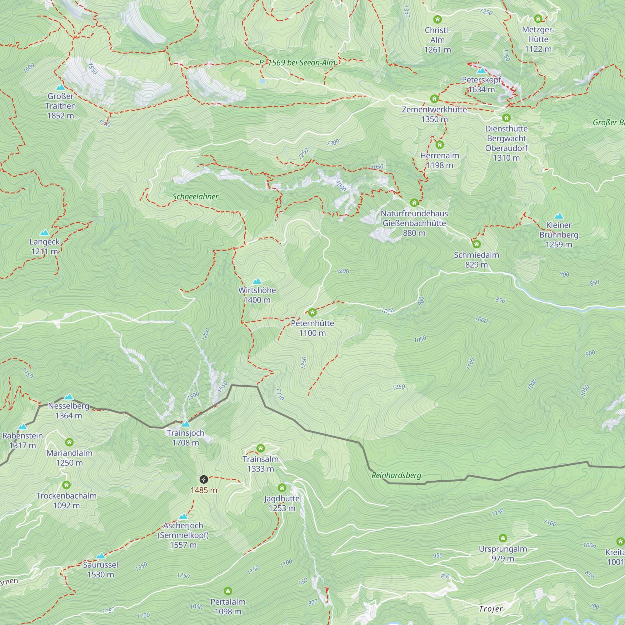 Peternhütte map