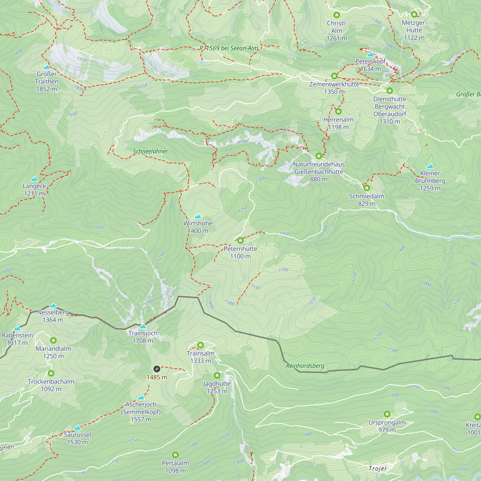 Peternhütte map