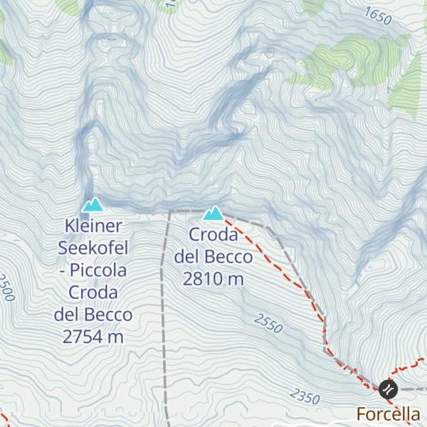 Map of Croda del Becco