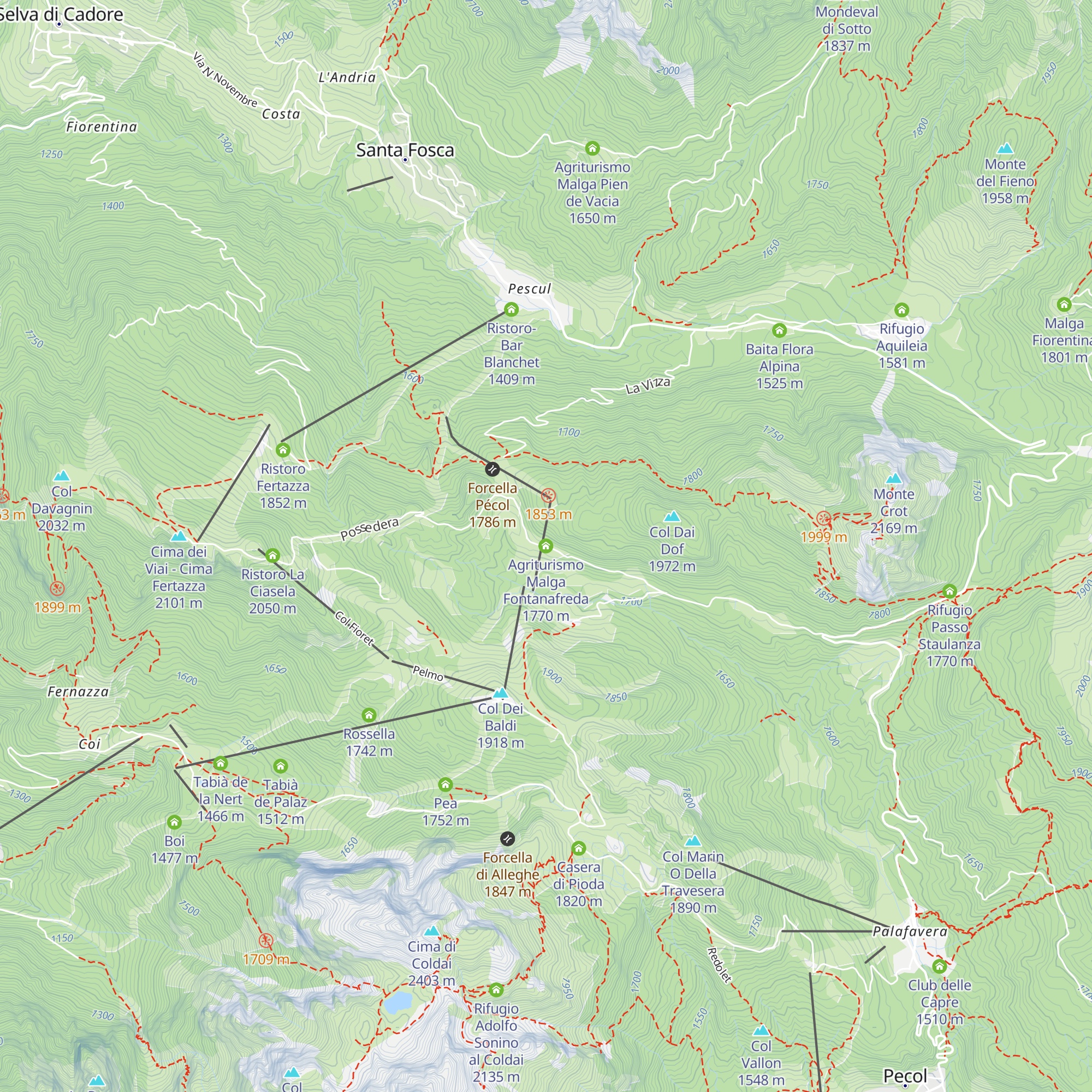 Agriturismo Malga Fontanafreda map