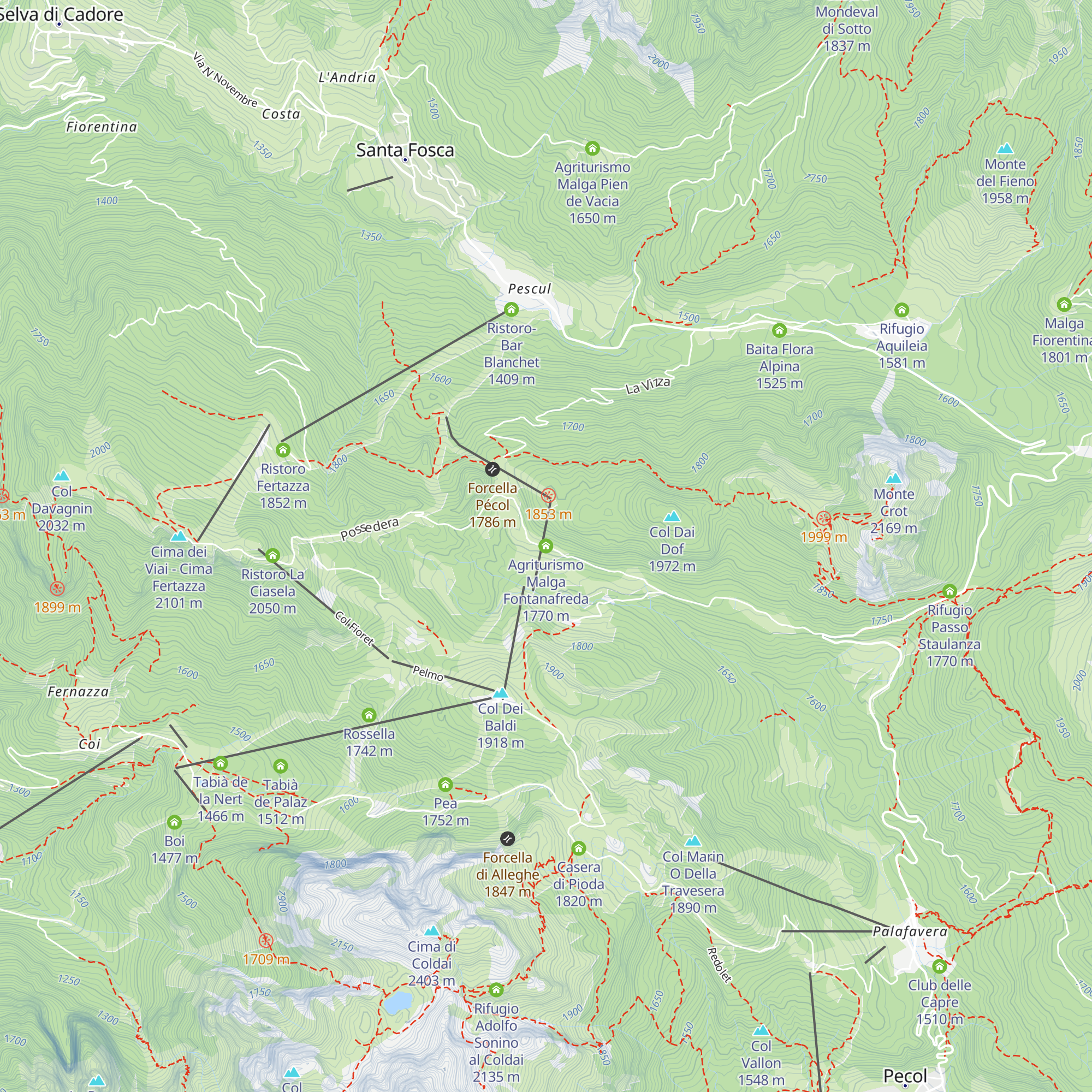 Agriturismo Malga Fontanafreda map
