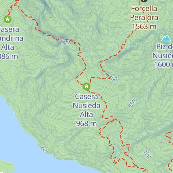 Map of Casera Nusieda Alta