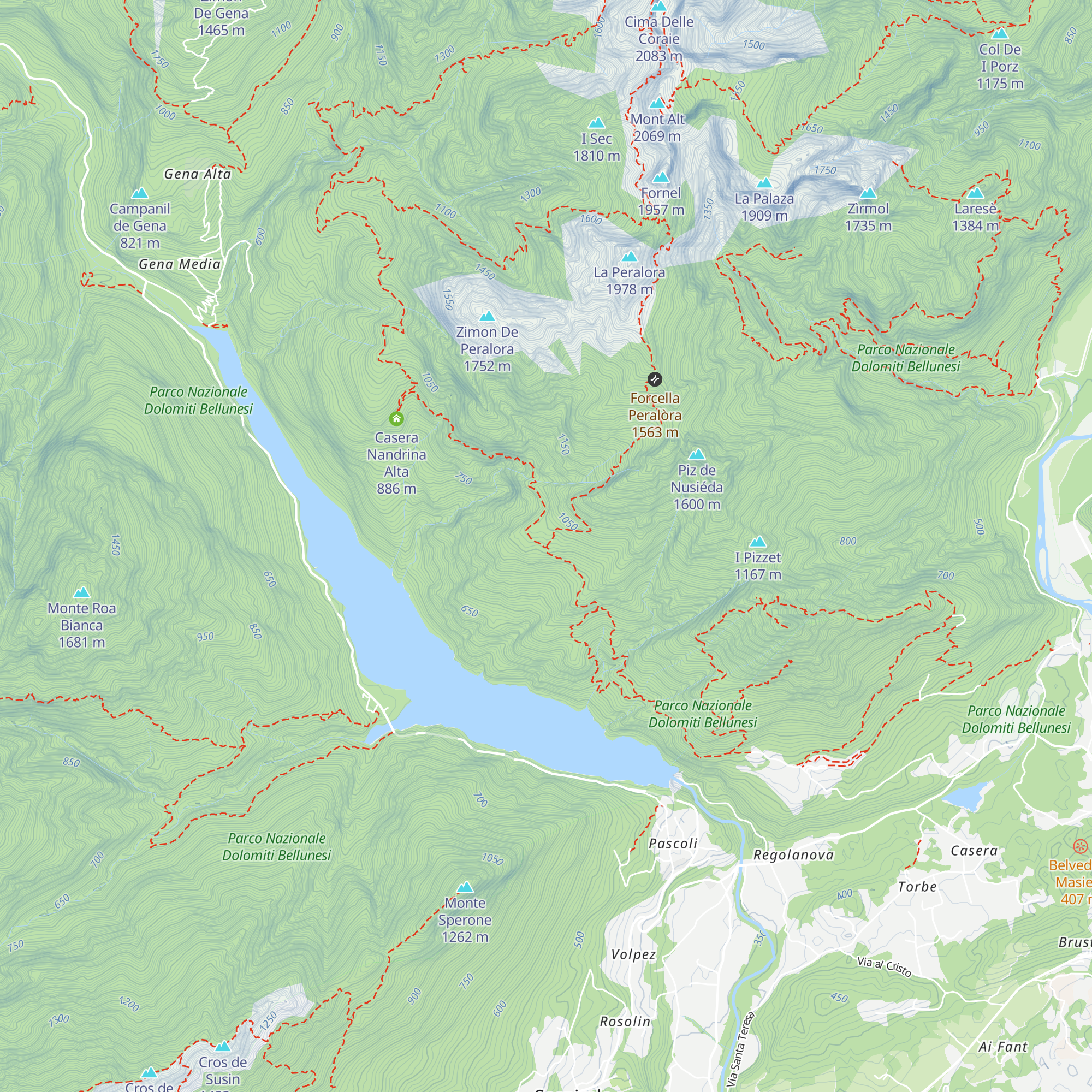 Casera Nusieda Alta map