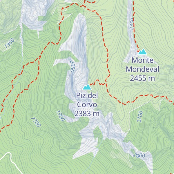 Map of Piz del Corvo