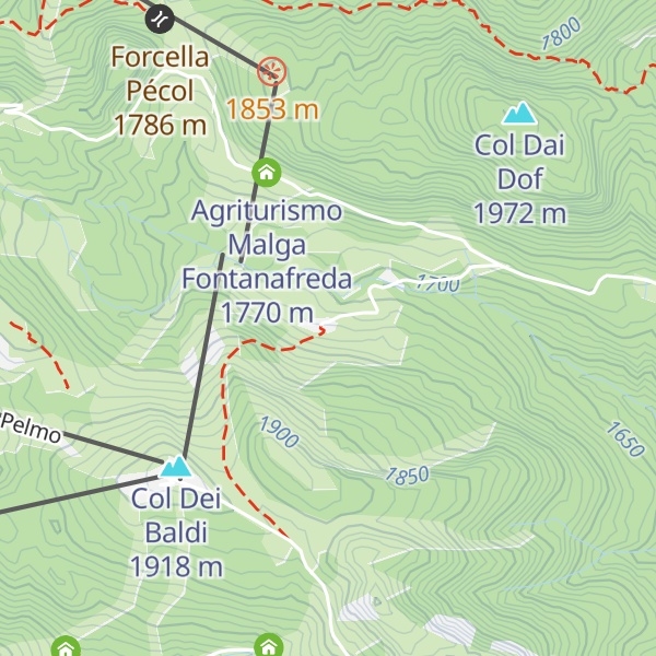 Map of Malga Boi Vescova