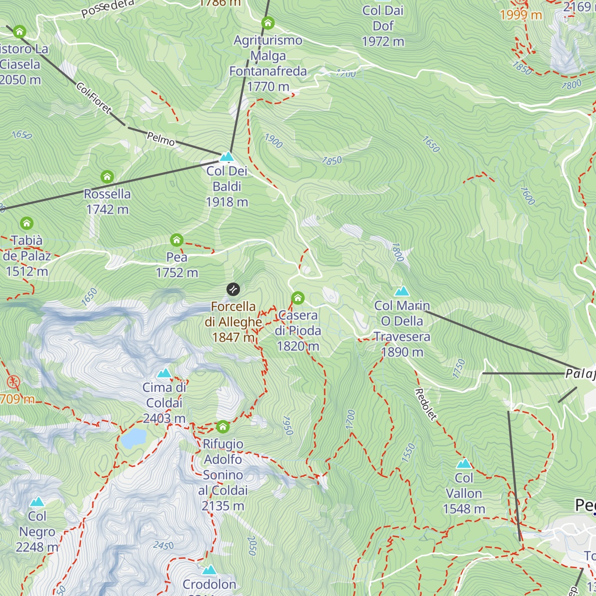 Casera di Pioda map