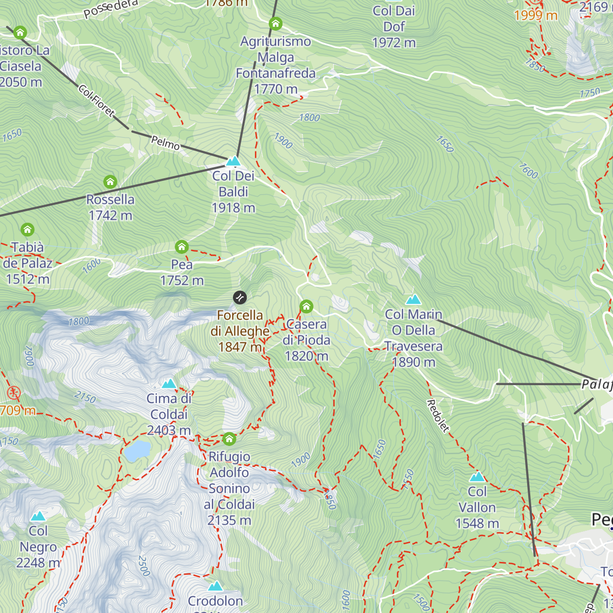Casera di Pioda map