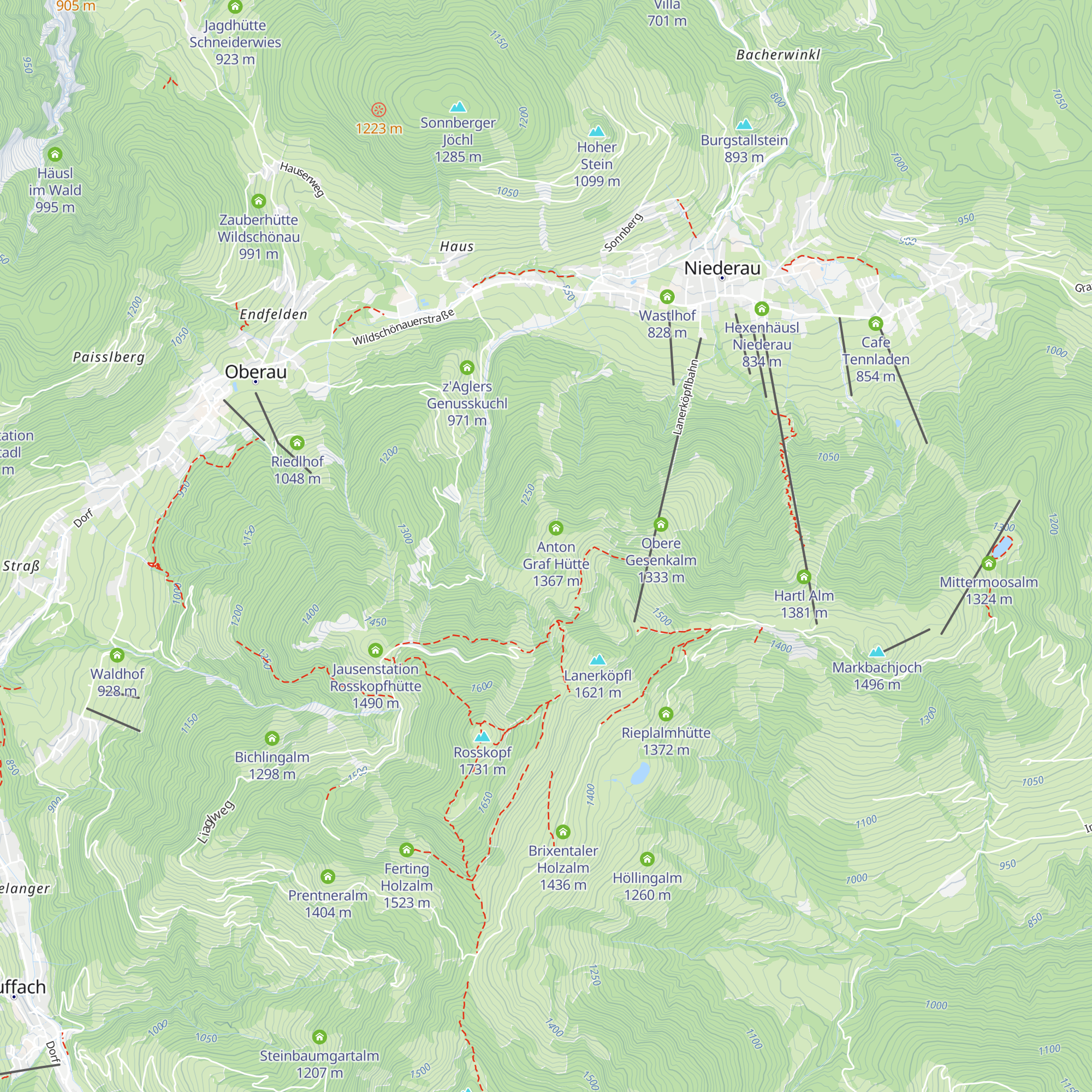Norderbergalm map