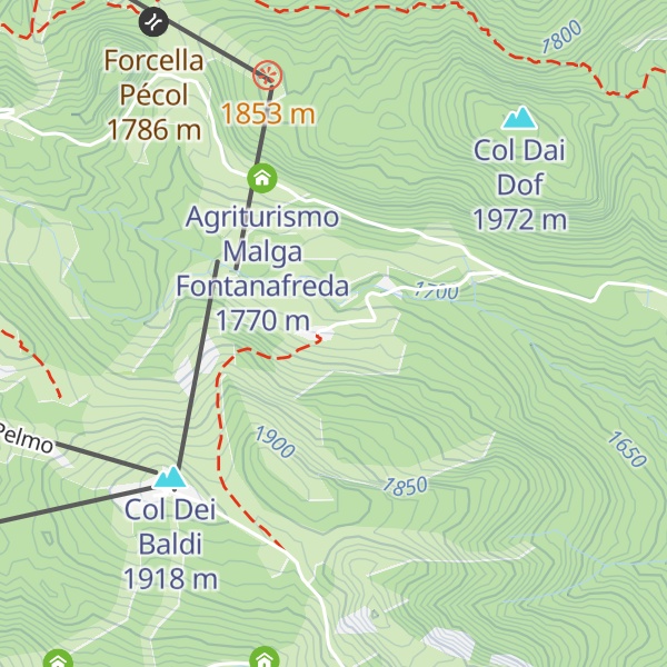 Map of C. ra Vescovà