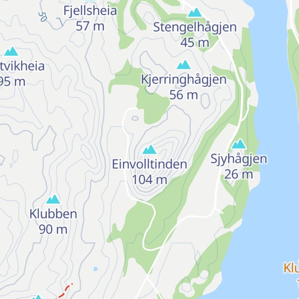 Map of Einvolltinden