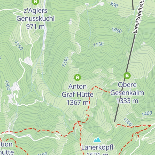 Map of Anton Graf Hütte