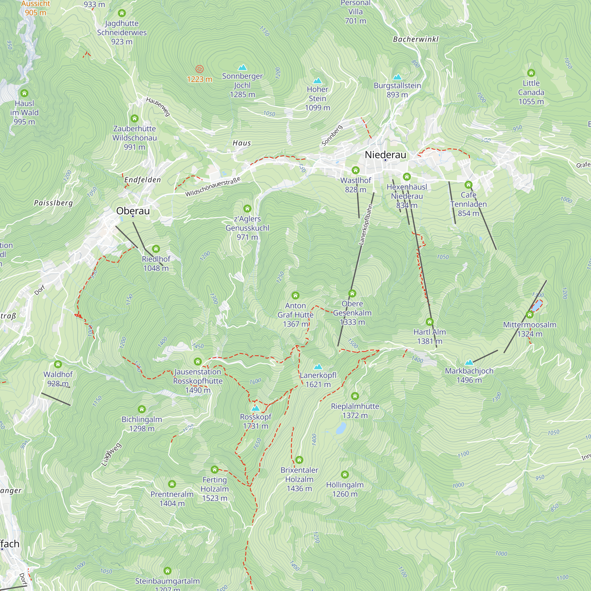 Anton Graf Hütte map