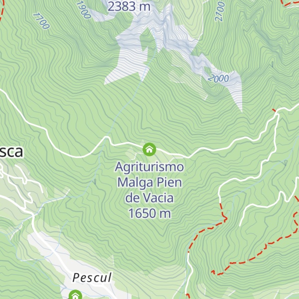 Map of Agriturismo Malga Pien de Vacia