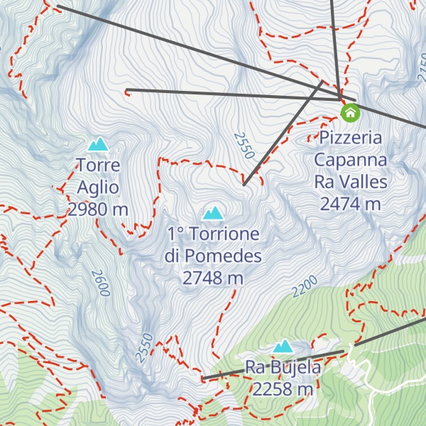 Map of 1° Torrione di Pomedes