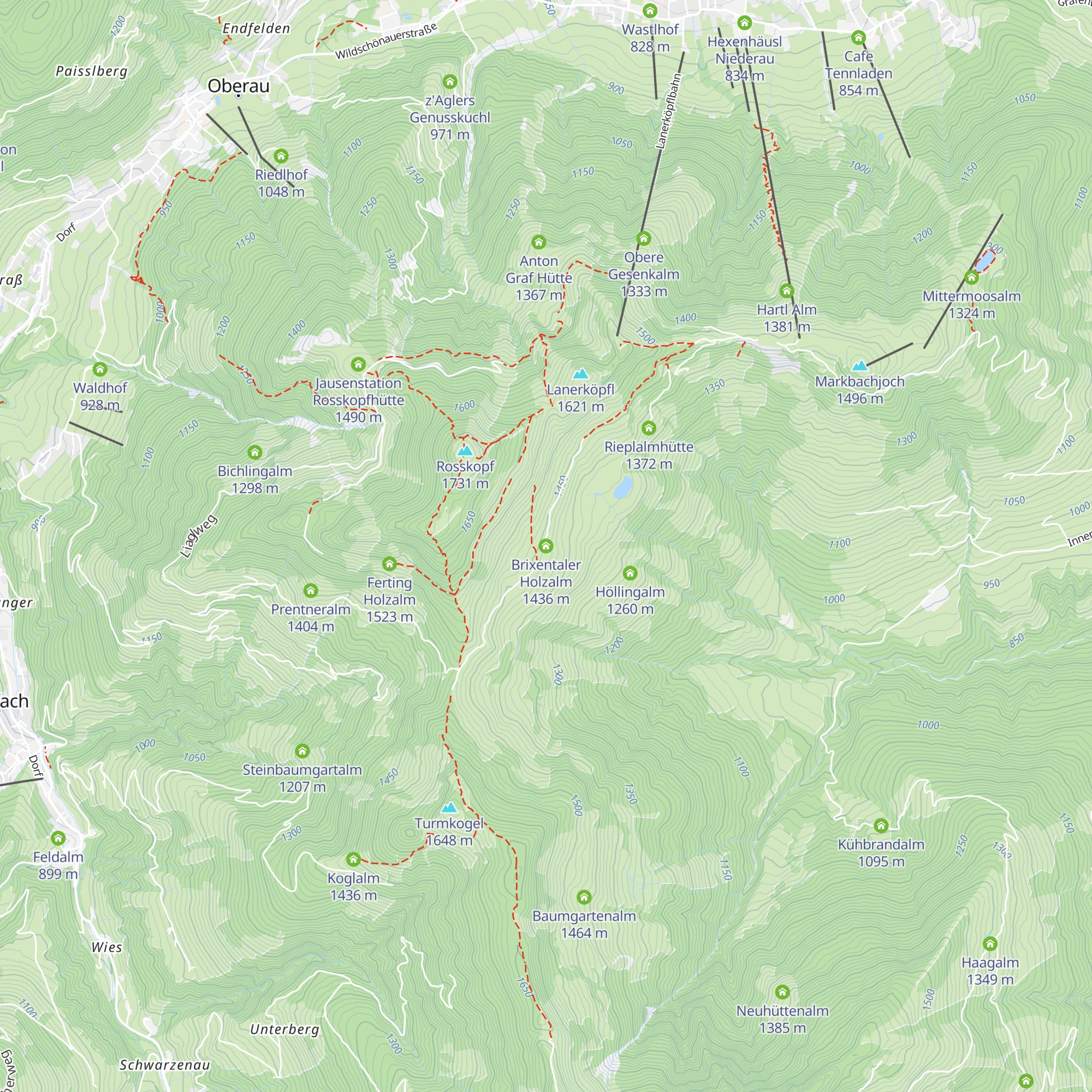 Brixentaler Holzalm map