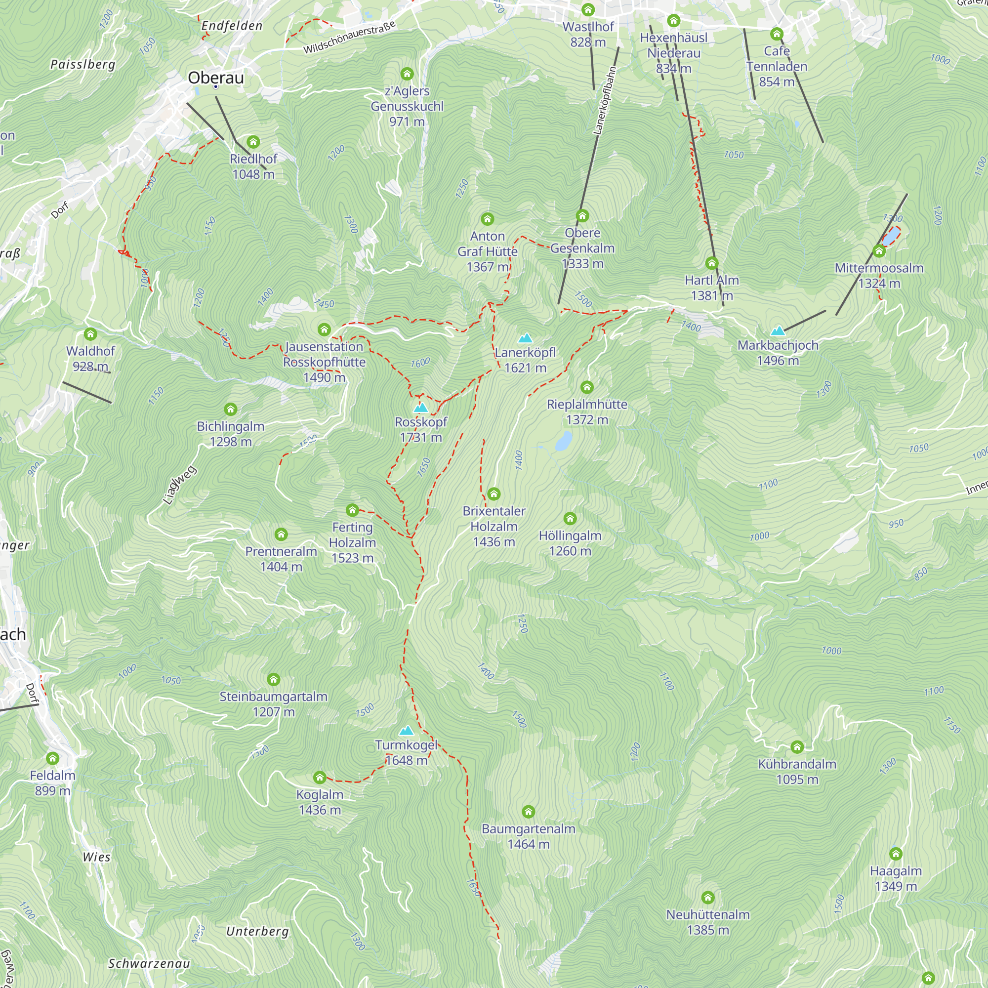 Brixentaler Holzalm map