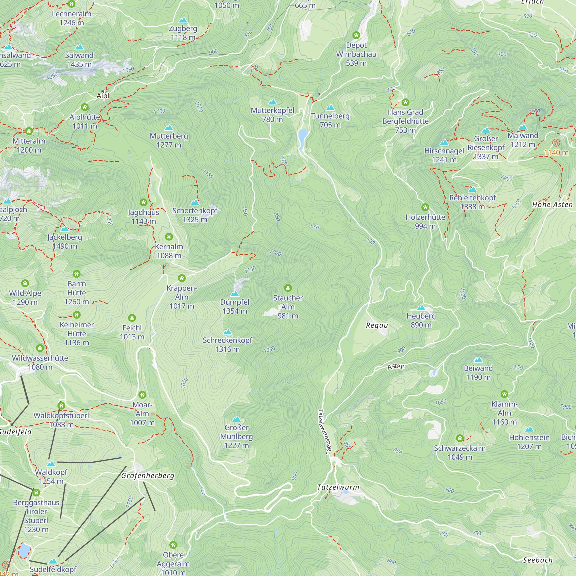 Staucher Alm map