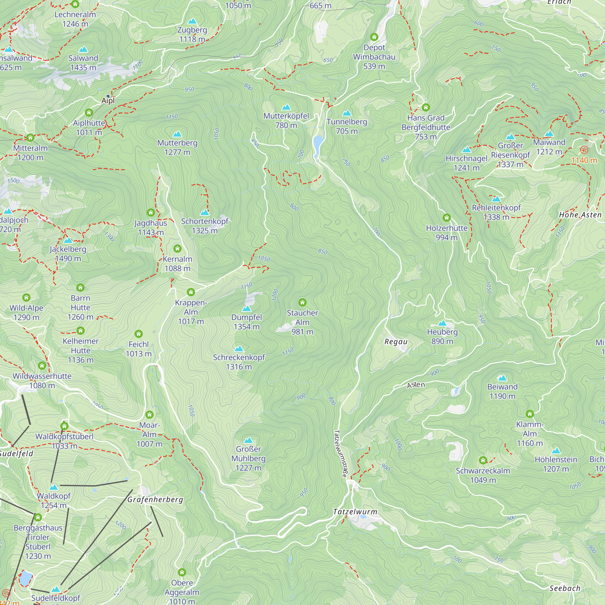Staucher Alm map