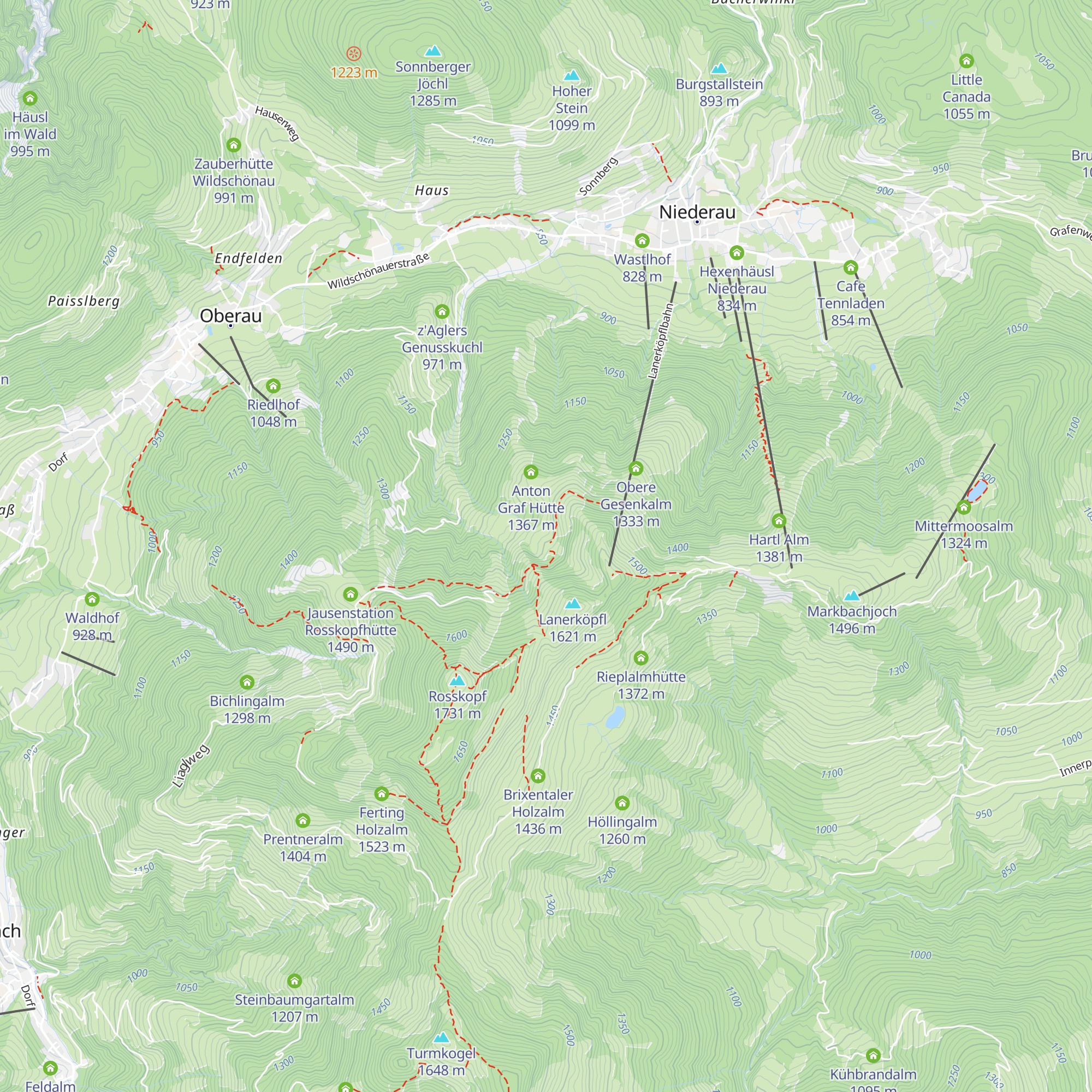 Norderbergalm map